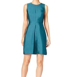 Erin by Erin Fetherston Teal Sleeveless Pleated Mini Dress Fit & Flare Size 8